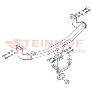 Tow Bars And Hitches, Steinhof Towbar (fixed with 2 bolts) for Citroen C3, 2002 2009, Steinhof