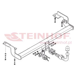 Tow Bars And Hitches, Steinhof Automatic Detachable Towbar (horizontal system) for Citroen C5, 2001 2004, Steinhof