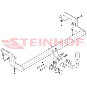 Tow Bars And Hitches, Steinhof Towbar (fixed with 2 bolts) for Citroen C5, 2004 2008, Steinhof