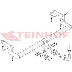 Tow Bars And Hitches, Steinhof Automatic Detachable Towbar (horizontal system) for Citroen C5, 2004 2008, Steinhof