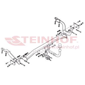 Tow Bars And Hitches, Steinhof Towbar (fixed with 2 bolts) for Citroen C4 Grand Picasso, 2006 2013, Steinhof