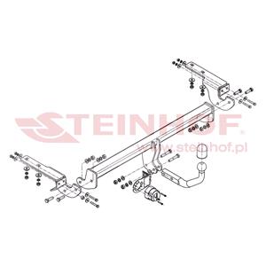 Tow Bars And Hitches, Steinhof Towbar (fixed with 2 bolts) for Citroen C4, 2009 2018, Steinhof