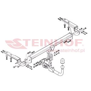 Tow Bars And Hitches, Steinhof Automatic Detachable Towbar (vertical system) for Citroen C4, 2009 2018, Steinhof