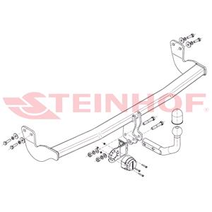 Steinhof Towbar (fixed with 2 bolts) for Citroen DS3 Convertible, 2013 Onwards