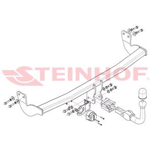 Steinhof Automatic Detachable Towbar (horizontal system) for Citroen DS3 Convertible, 2013 Onwards