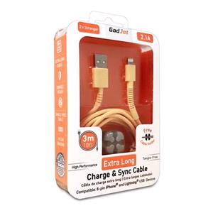 Phone And Tablet Accessories, GadJet Extra Long iPhone Charge and Sync Lightning Cable   3 Meter, GadJet