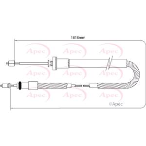 Brake Cables, APEC Front Brake Cable   CAB1032, APEC