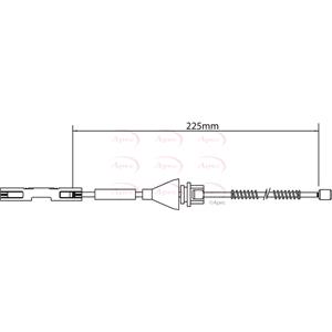 Brake Cables, APEC Rear Left/Right Brake Cable   CAB1153, APEC
