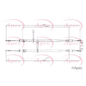 Brake Cables, APEC Rear Left/Right Brake Cable   CAB1417, APEC