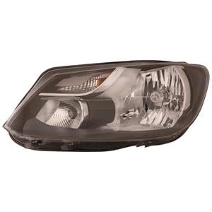 Lights, Left Headlamp (Halogen, Takes H4 Bulb, Supplied With Motor, Original Equipment) for Volkswagen CADDY III Life and Maxi 2013 2015, HELLA