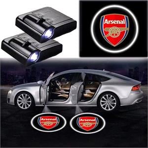 Car Logo Lights, Arsenal Car Door LED Puddle Lights Set (x2)   Wireless, 