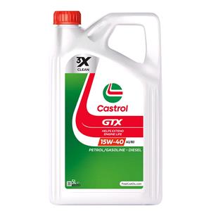 Engine Oils, Castrol GTX 15W40 A3 B3 Full Synthetic Engine Oil   5 Litre, Castrol