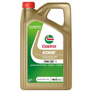 Engine Oils, Castrol Edge 0W20 Hyspec Titanium FST C5 Fully Synthetic Engine Oil   5 Litre, Castrol