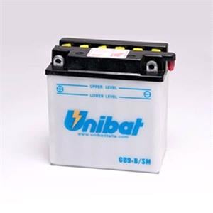 Motorcycle Batteries, Unibat CB9 B SM Motorcycle Battery, 