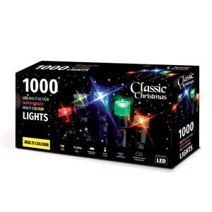 Christmas Lights, Classic Christmas 1000L LED Multi Action Super Bright Multi Colour Lights, 