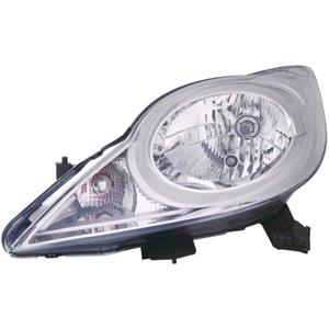 Lights, Left Headlamp (Halogen, Takes H4 Bulb) for Peugeot 107 2012 on, 