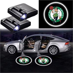 Car Logo Lights, Boston Celtics Car Door LED Puddle Lights Set (x2)   Wireless, 