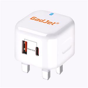 Phone And Tablet Accessories, GadJet G Series 2 Port Power Adapter Type C + USB , GadJet