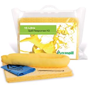 Oil Soak and Spill Control, Ecospill Chemical Clip Top Spill Kit   15 Litre, ECOSPILL