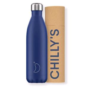 Water Bottles, Chilly's 750ml Bottle - Matte Blue, Chilly's