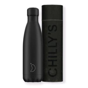 Water Bottles, Chilly's 500ml Bottle   Mono All Black, Chilly's