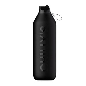 Water Bottles, Chilly's Series 2 Insulated Flip Sports Bottle   Abyss Black   1 Litre, Chilly's