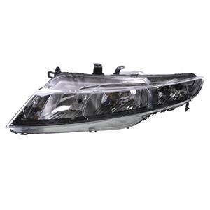 Lights, Left Headlamp (Halogen, Takes H1/H7 Bulbs, Original Equipment) for Honda CIVIC VIII Hatchback  2006 2012, 