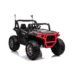 Kids Electric Cars, Kids 2 Seater Quad Renegade Buggy 24v Electric Ride On Car with MP4 TV   Black, Rev up