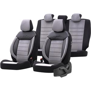 Seat Covers, Premium Fabric Car Seat Covers COMFORTLINE   Grey Black For Audi E TRON Sportback 2019 Onwards, Otom