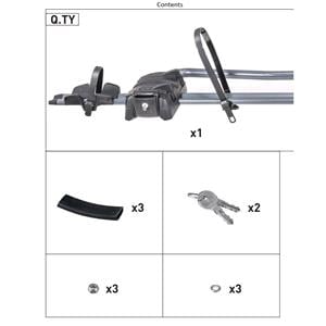 Peruzzo Pure Instinct Black Roof Mounted Bike Rack (Frame Holder) for 1 Bike