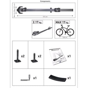 Peruzzo Pure Instinct Black Roof Mounted Bike Rack (Fork Holder) for 1 Bike
