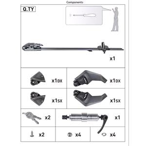 Peruzzo Pure Instinct Black Roof Mounted Bike Rack (Fork Holder) for 1 Bike