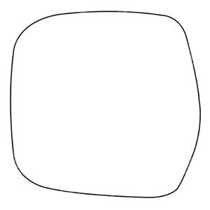 Wing Mirrors, Left Stick On Wing Mirror Glass for Toyota HIACE V Van 2004 Onwards, SUMMIT