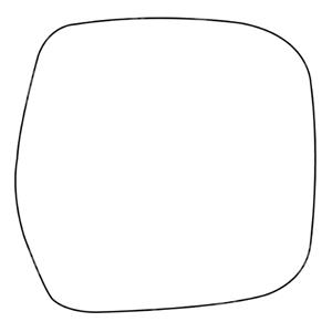 Wing Mirrors, Right Stick On Wing Mirror Glass for Toyota HIACE V Van 2004 Onwards, SUMMIT