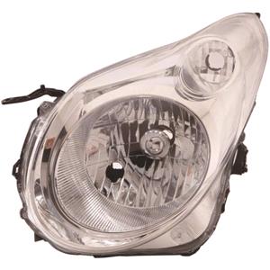 Lights, Left Headlamp (Halogen, Takes H4 Bulb, Electric or Manual Adjustment, Supplied Without Motor) for Suzuki ALTO V 2009 on, 