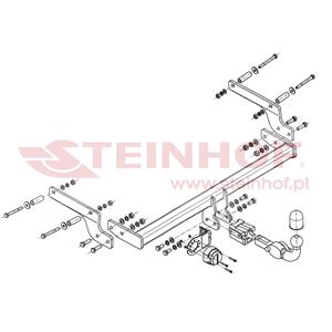 Tow Bars And Hitches, Steinhof Automatic Detachable Towbar (horizontal system) for Dacia LOGAN II, 2013 Onwards, Steinhof