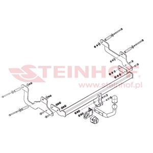 Tow Bars And Hitches, Steinhof Towbar (fixed with 2 bolts) for Dacia LODGY, 2012 Onwards, Steinhof