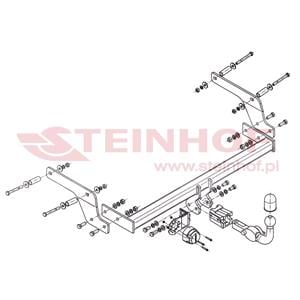 Tow Bars And Hitches, Steinhof Automatic Detachable Towbar (horizontal system) for Dacia SANDERO, 2013 Onwards, Steinhof