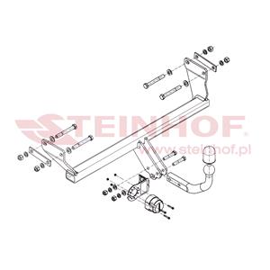 Tow Bars And Hitches, Steinhof Towbar (fixed with 2 bolts) for Dodge CALIBER, 2006 2011, Steinhof