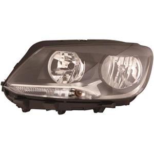 Lights, Left Headlamp (Halogen, Takes H7 / H15 Bulbs, Supplied With Motor) for Volkswagen TOURAN 2011 on, 