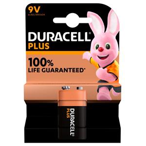 Domestic Batteries, Duracell Plus Power Alkaline 9V Battery, Duracell