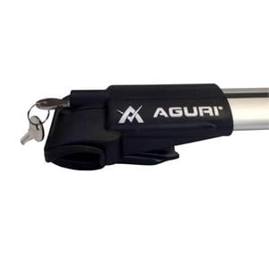 Aguri ultra Aerodynamic roof bars for cars with raised rails, supplied with locks and keys