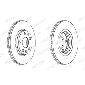 Brake Discs, FERODO PREMIER Front Axle Brake Discs (Pair)   Diameter: 280mm   DDF1728C, FERODO