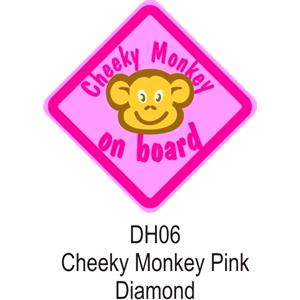 Signs and Stickers, Castle Promotions Suction Cup Diamond Sign   Pink   Cheeky Monkey, CASTLE PROMOTIONS