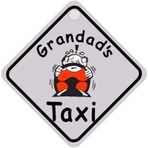Signs and Stickers, Castle Promotions Suction Cup Diamond Sign   Grey   Grandad's Taxi, CASTLE PROMOTIONS