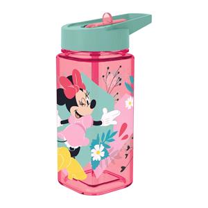 Kids Travel Accessories, Disney Minnie Mouse Square Water Bottle   510ml, Disney