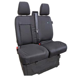 Van Seat Covers, Town & Country Double Passenger Van Seat Cover For Ford Transit Van MK8 2014 Onwards   Black, Town & Country