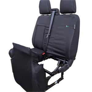 Town & Country Double Passenger Van Seat Cover For Ford Transit Van MK8 2014 Onwards - Black