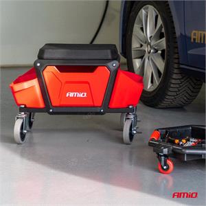 Mechanics Creeper, Kneelers and Seats, Rolling Work Seat with Tool Storage 150kg, AMIO