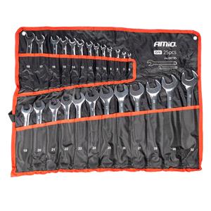Spanners and Adjustable Wrenches, Open end spanners set 6 32 mm 25 pcs. AMIO 04195, AMIO